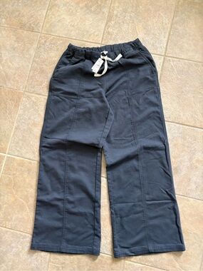 Aerie Wide Leg charcoal Drawstring Pants